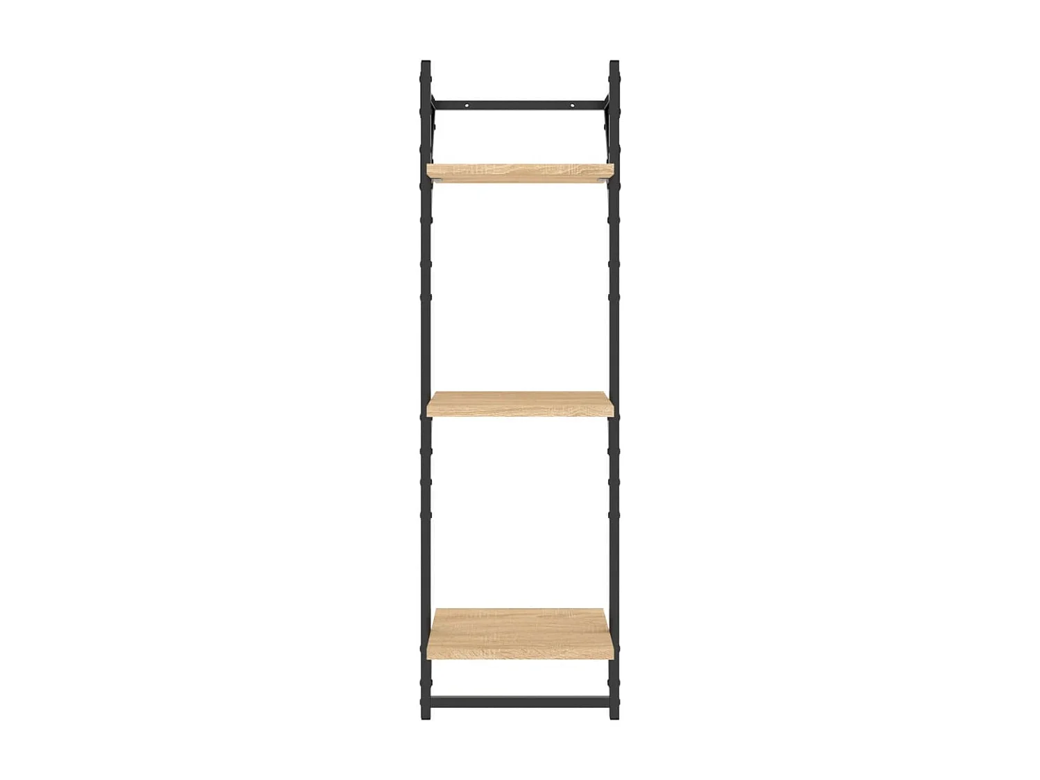 Estantes pared 3 niveles barras 2 uds roble Sonoma 30x25x100 cm