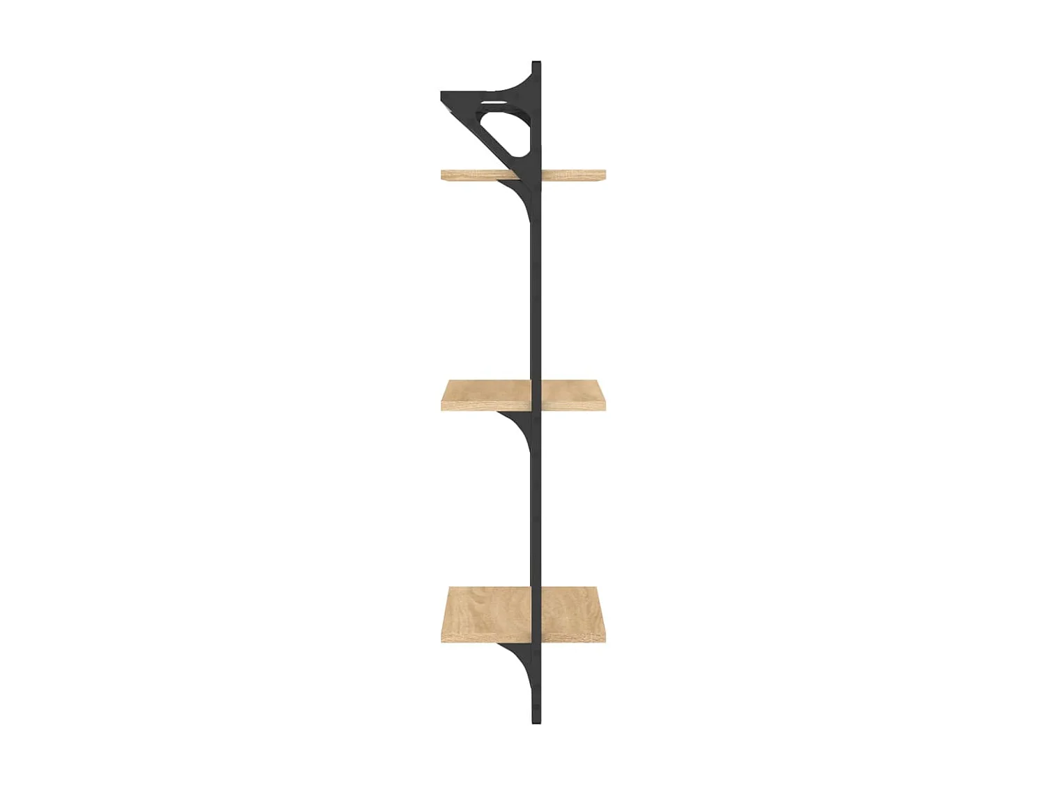 Estantes pared 3 niveles barras 2 uds roble Sonoma 30x25x100 cm
