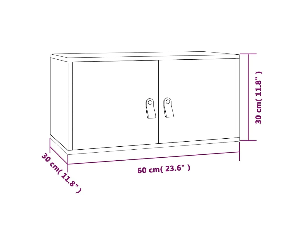 Armários de parede 2 pcs 60x30x30 cm pinho maciço castanho-mel
