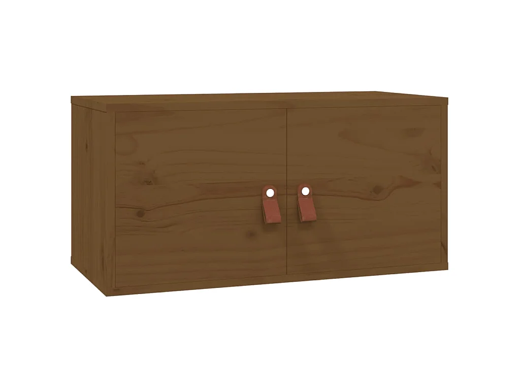 Armários de parede 2 pcs 60x30x30 cm pinho maciço castanho-mel