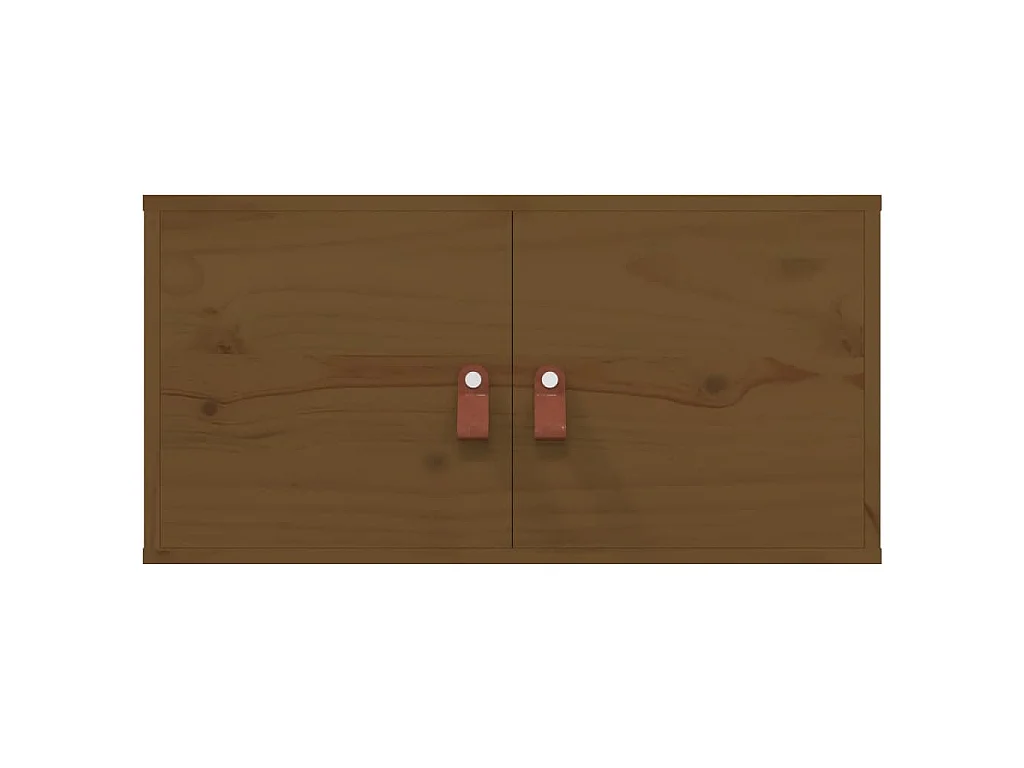 Armários de parede 2 pcs 60x30x30 cm pinho maciço castanho-mel