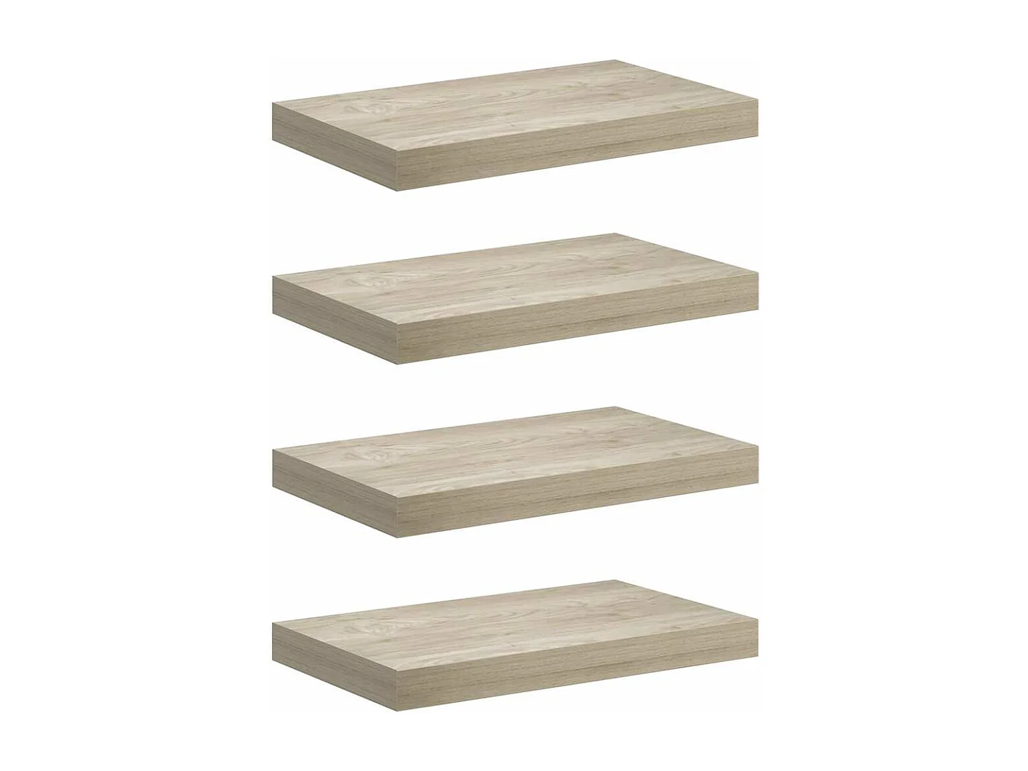 Étagères murales flottantes 4 pcs chêne 40x23x3,8 cm MDF