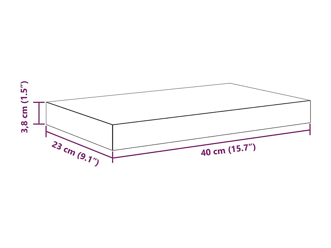 Étagères murales flottantes 4 pcs chêne 40x23x3,8 cm MDF