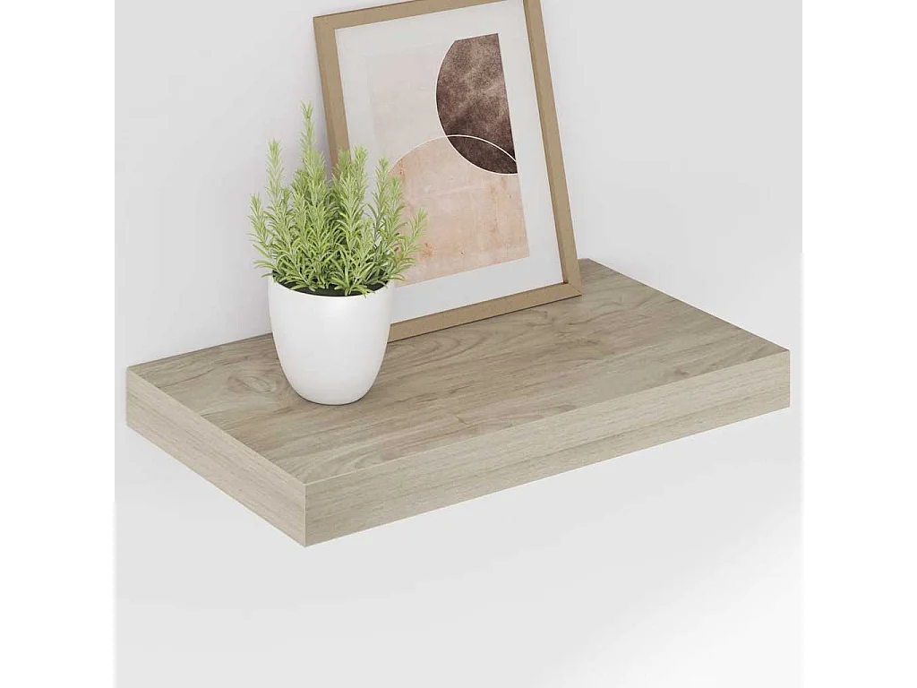 Étagères murales flottantes 4 pcs chêne 40x23,5x3,8 cm MDF