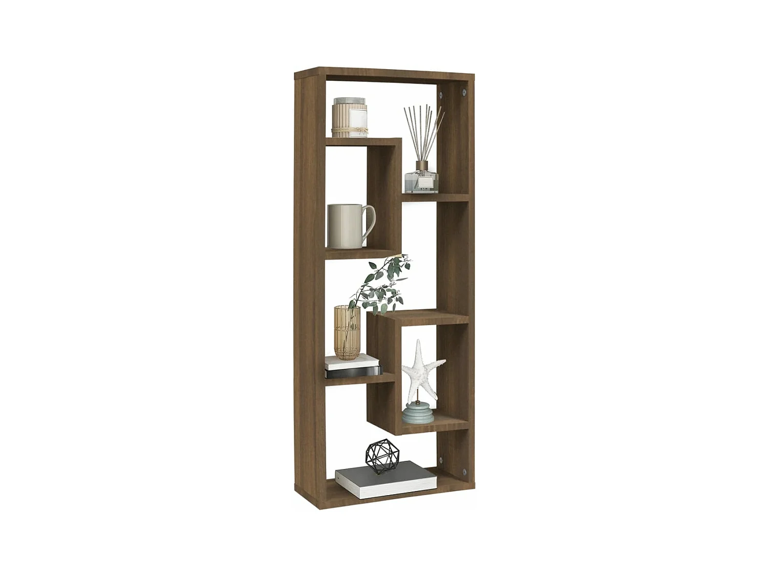 Étagère murale Chêne marron 36x16x90 cm Bois d'ingénierie