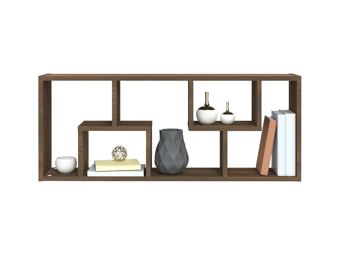 Étagère murale Chêne marron 36x16x90 cm Bois d'ingénierie