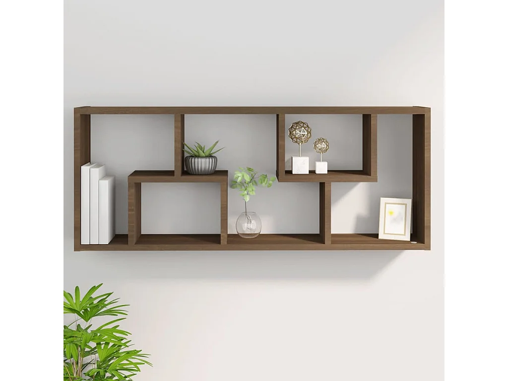 Étagère murale Chêne marron 36x16x90 cm Bois d'ingénierie