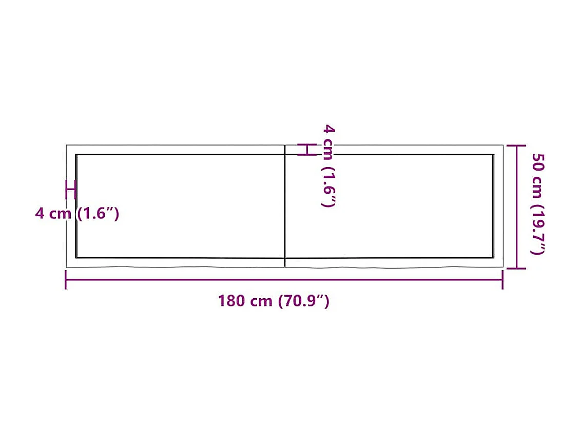 Prateleira de parede 180x50x(2-4) cm carvalho tratado castanho