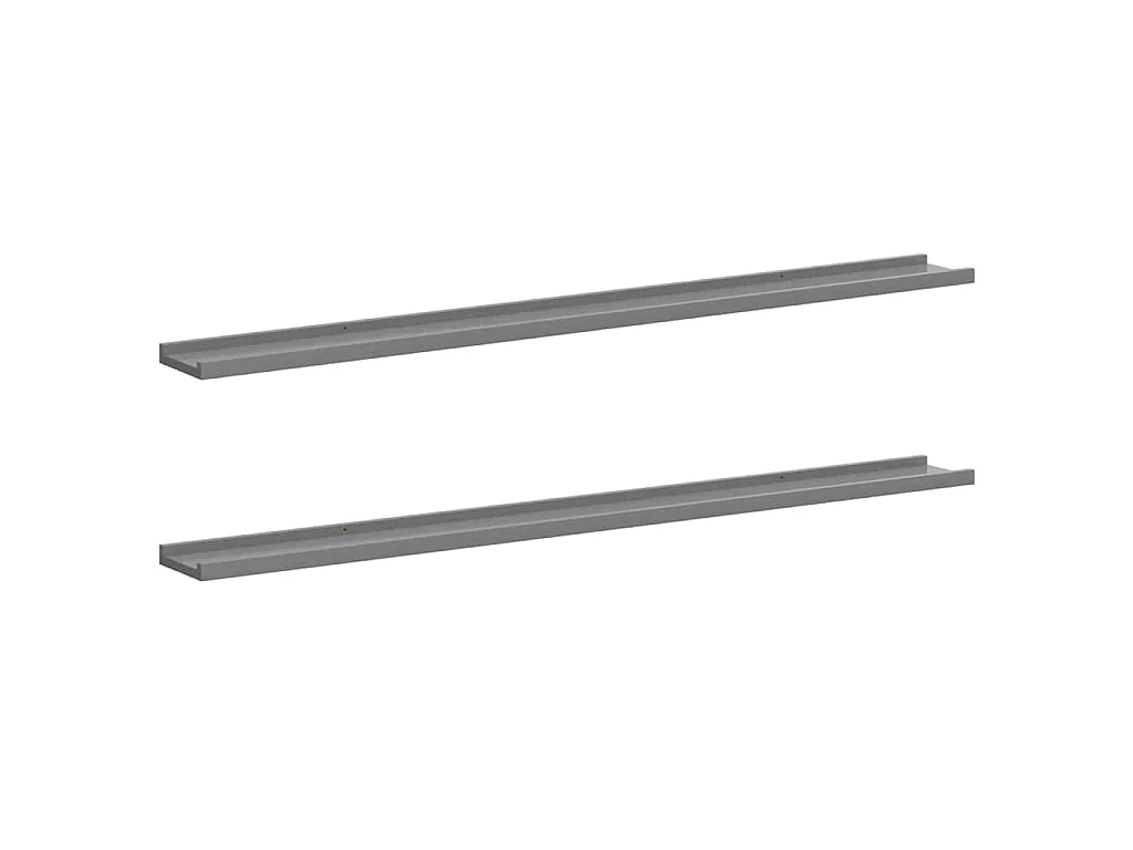 Étagères murales 2 pcs Gris 115x9x3 cm