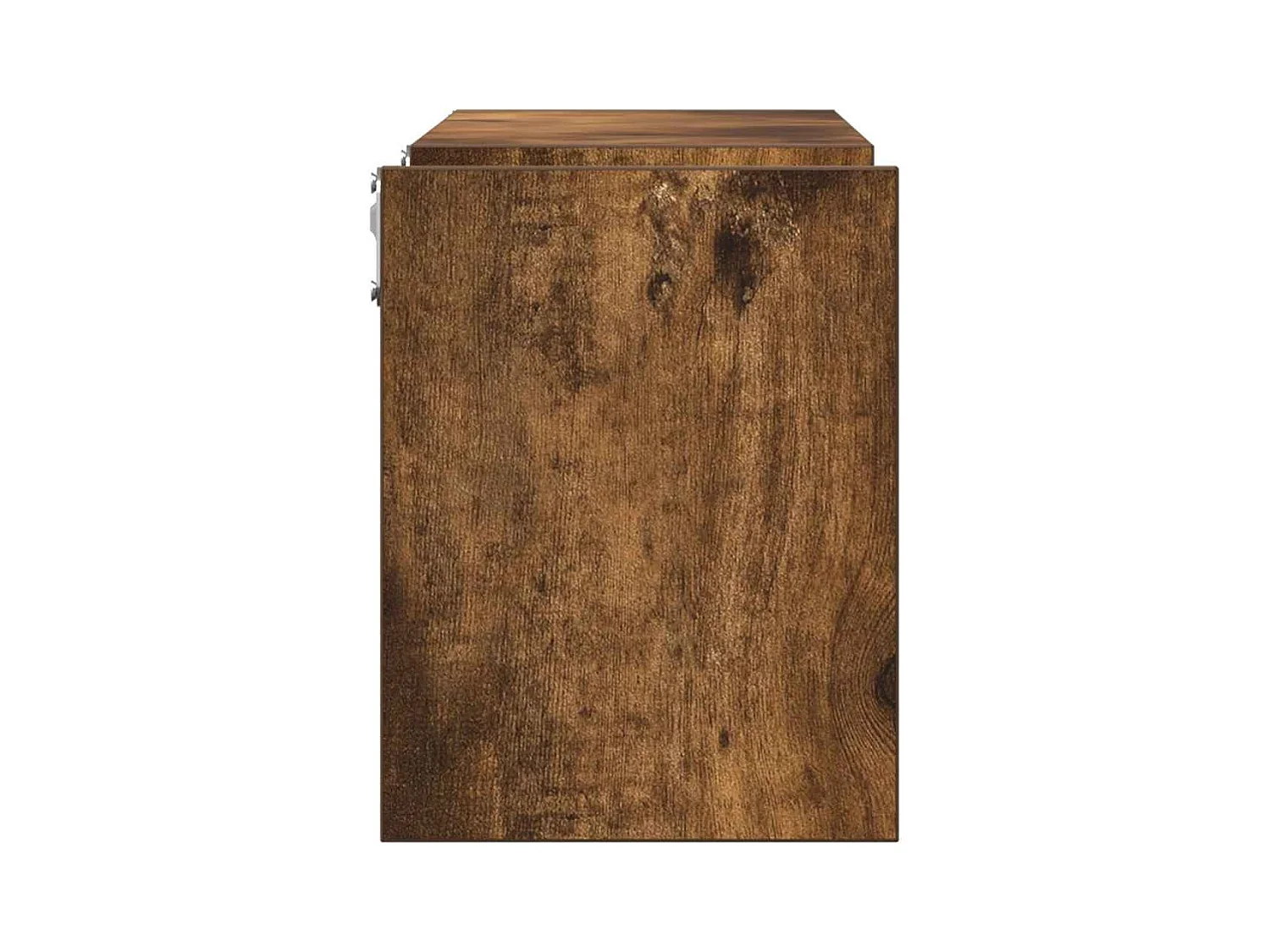 Wandschappen 2 st 100x15x20 cm bewerkt hout gerookt eikenkleur