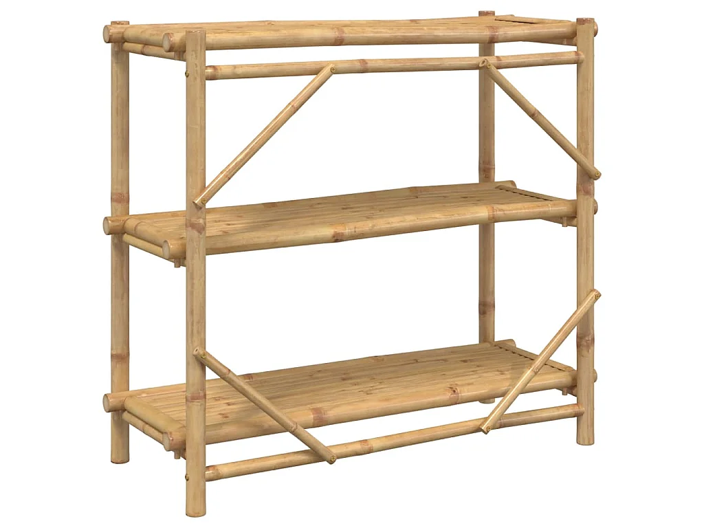 Rek 3-laags 100x40x90 cm bamboe