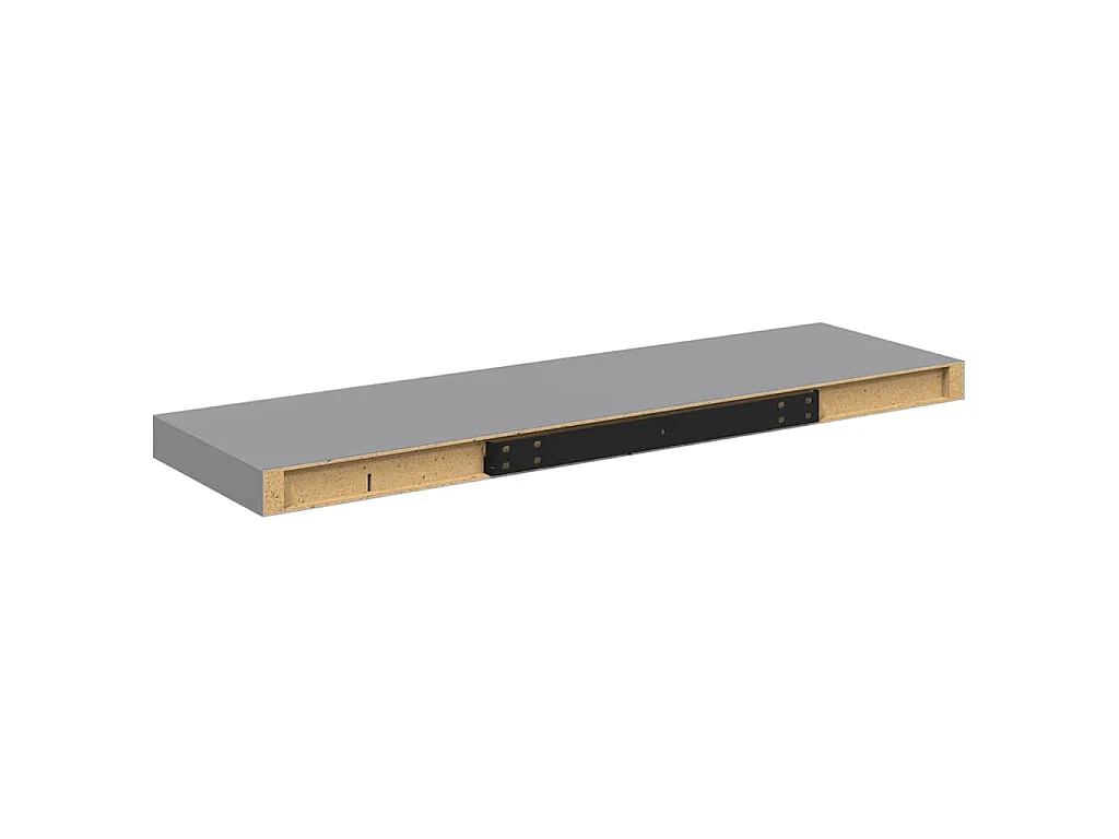 Schweberegal Grau 80x23,5x3,8 cm MDF