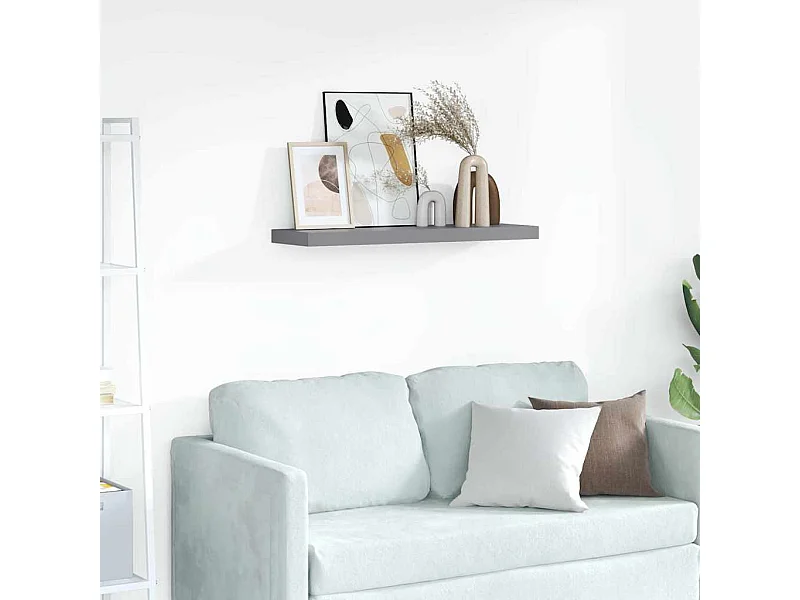 Étagère flottante murale gris 80x23,5x3,8 cm MDF