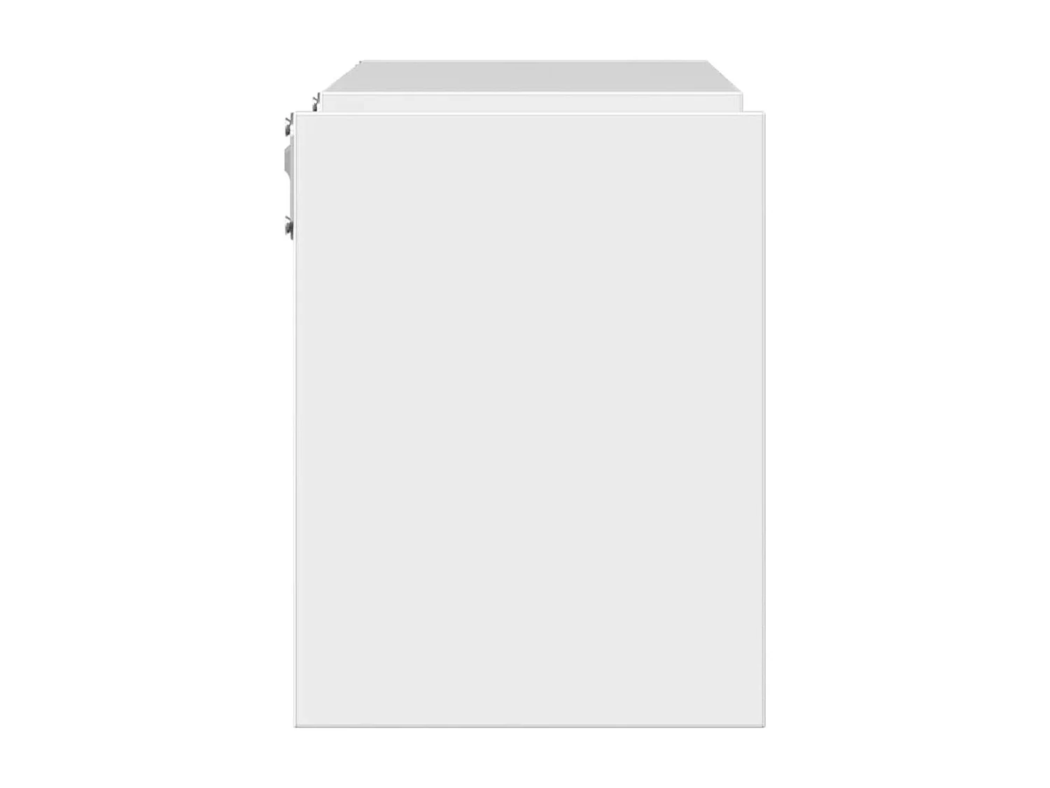 Étagères murales 2 pcs blanc brillant bois d'ingénierie