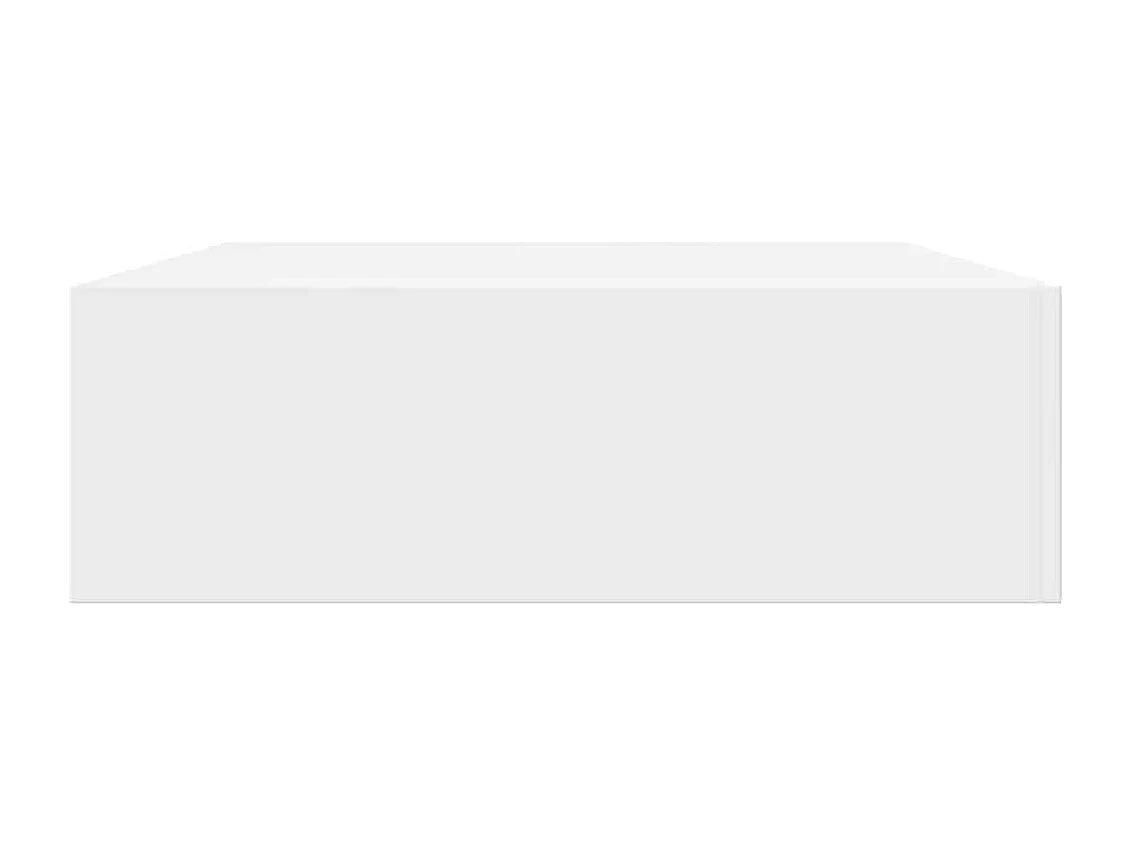 Wandregal mit Schublade MDF Weiß