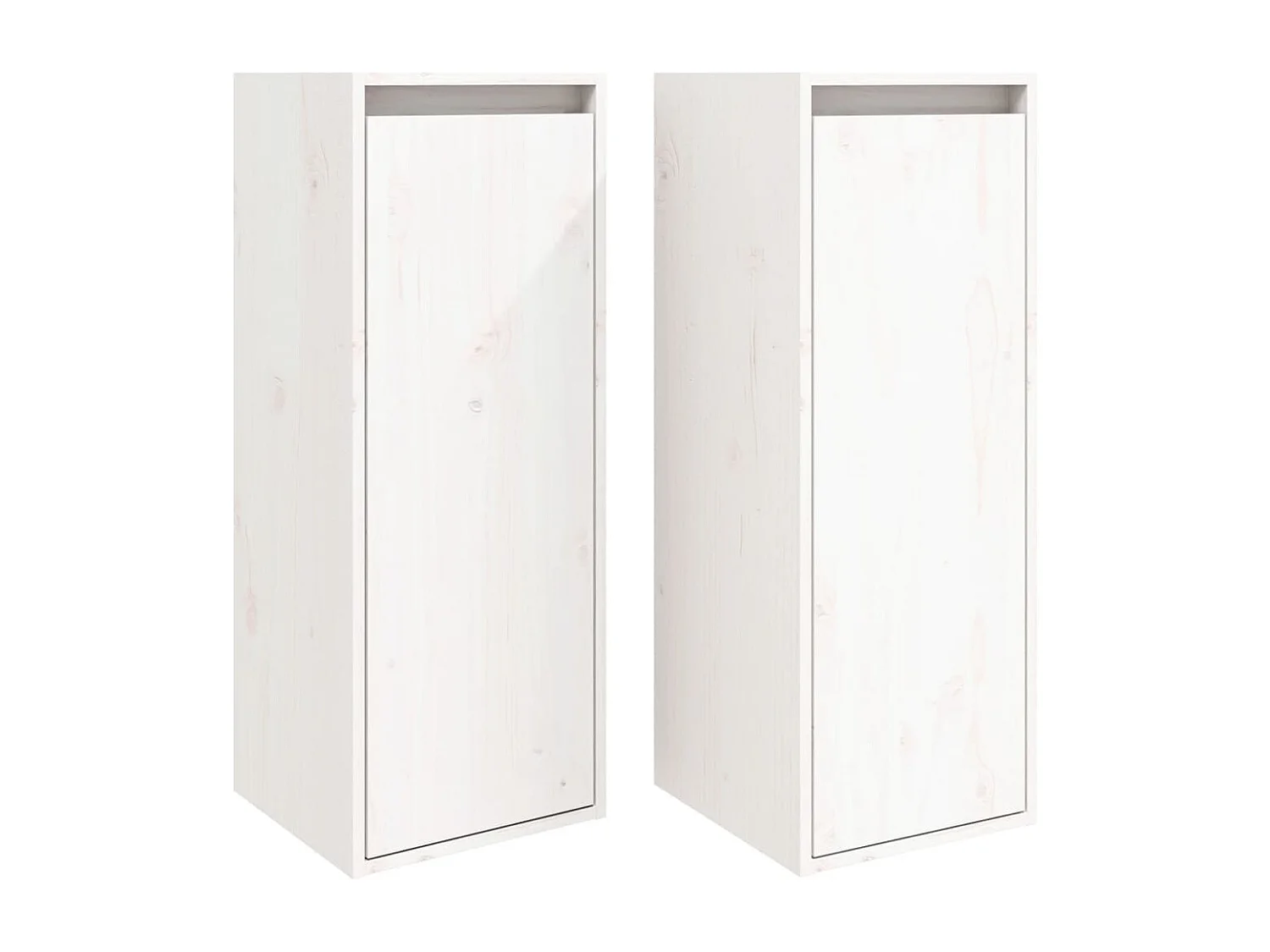 Armoires murales 2 pcs Blanc 30x30x80 cm Bois de pin massif