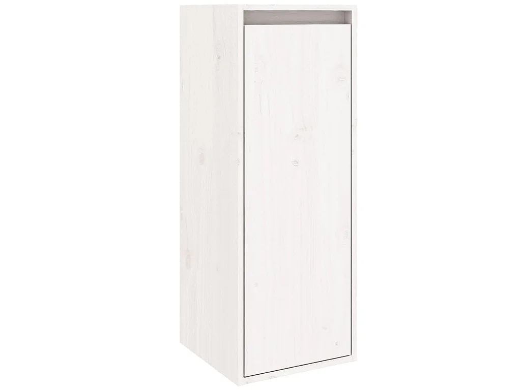 Wandkasten 2 st 30x30x80 cm massief grenenhout wit