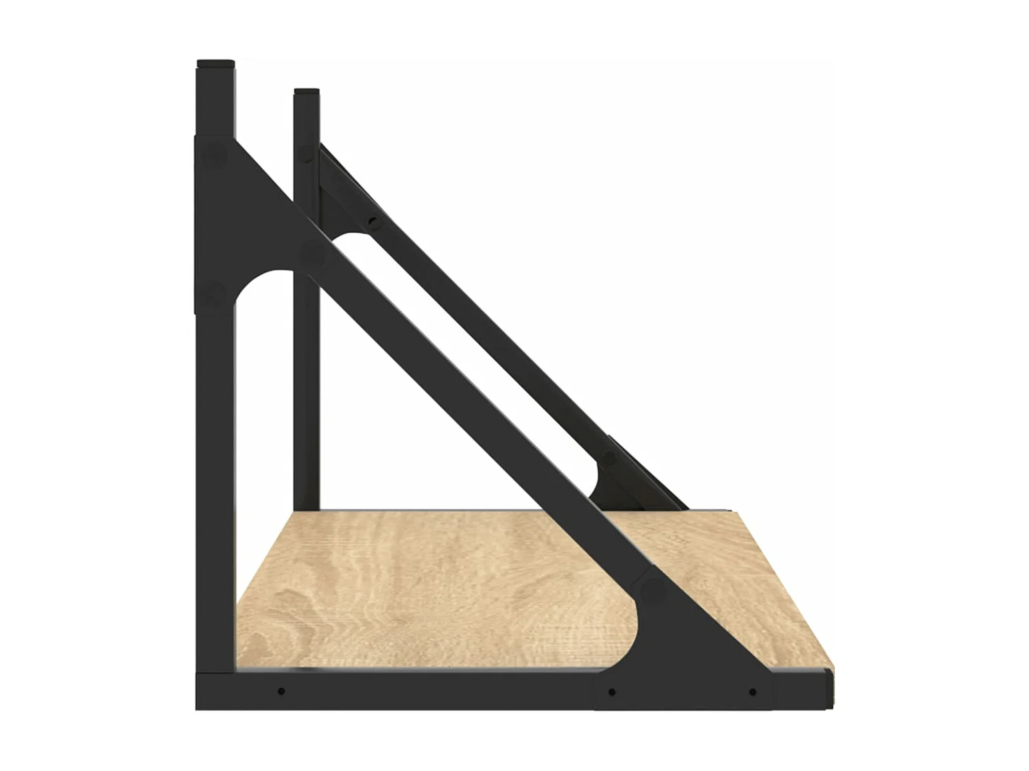 Mensole Parete 2pz Rovere Sonoma 60x25x25,5cm Legno Multistrato