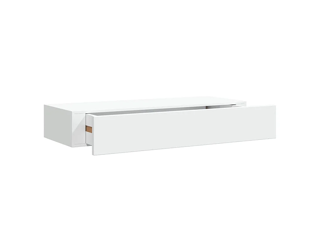 Scaffale con Cassetti da Parete Bianco 60x23,5x10 cm in MDF