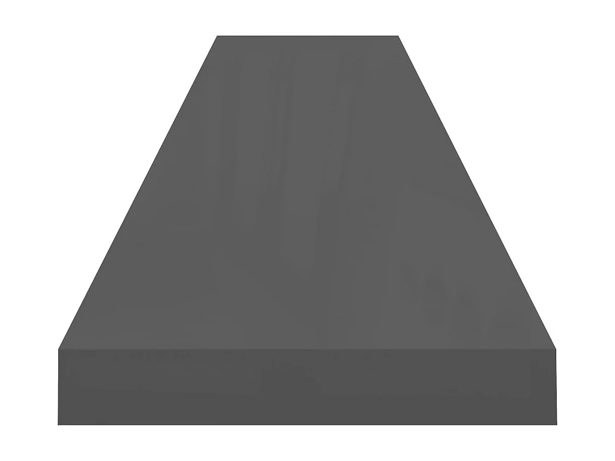 Wandschappen zwevend 2 st 120x23,5x3,8 cm MDF hoogglans grijs