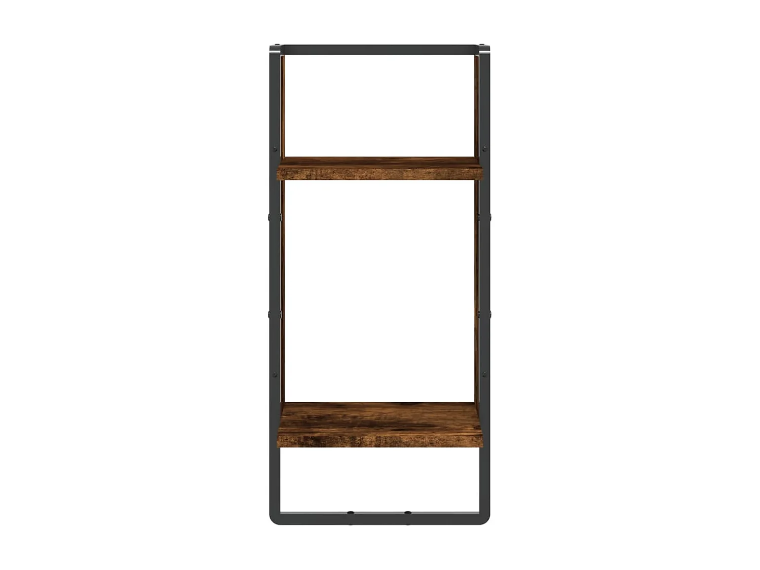 Mensola da Parete con Asta Rovere Fumo 30x25x65 cm