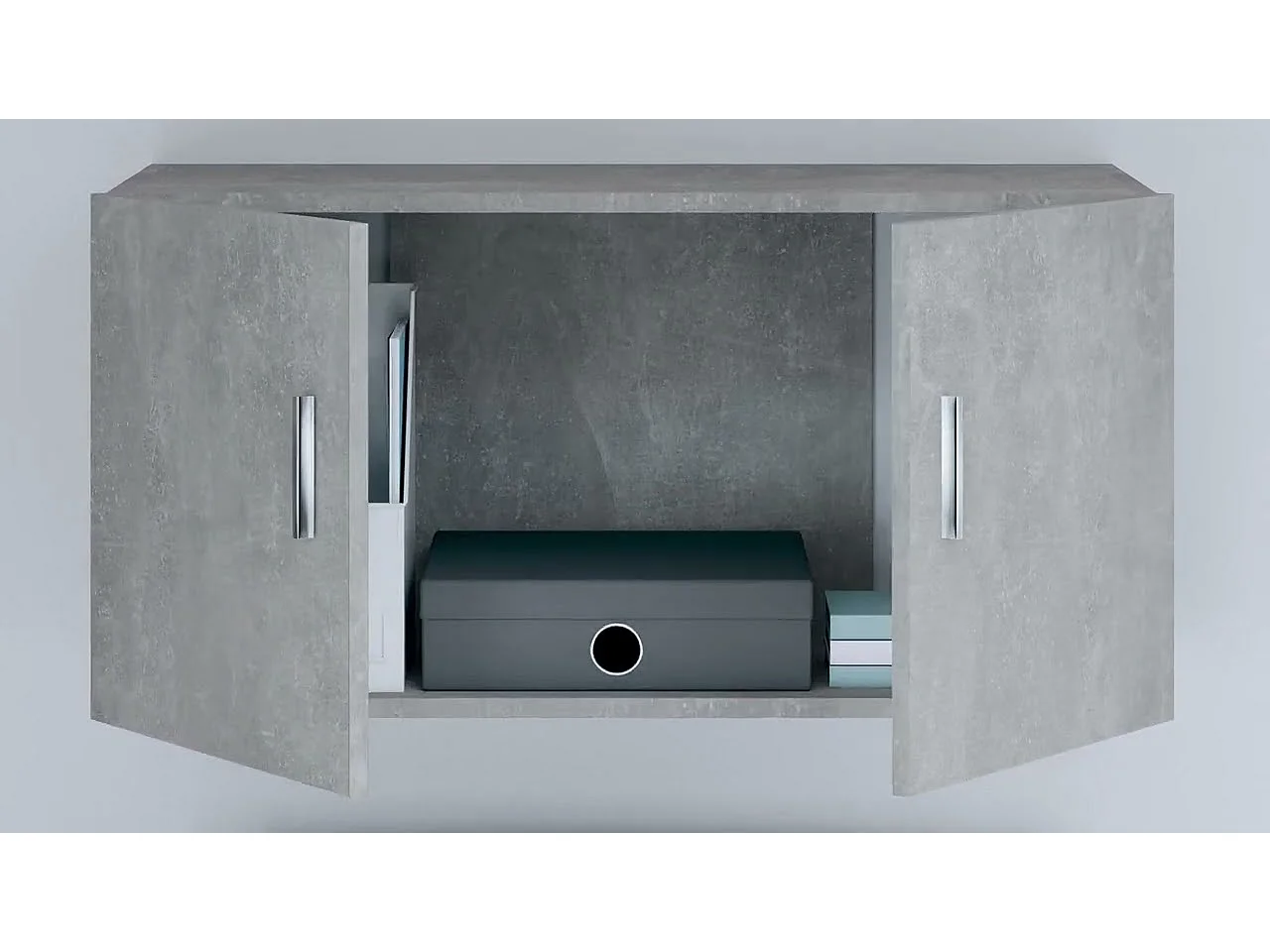 Hangkast 80x39x40 cm bewerkt hout betongrijs