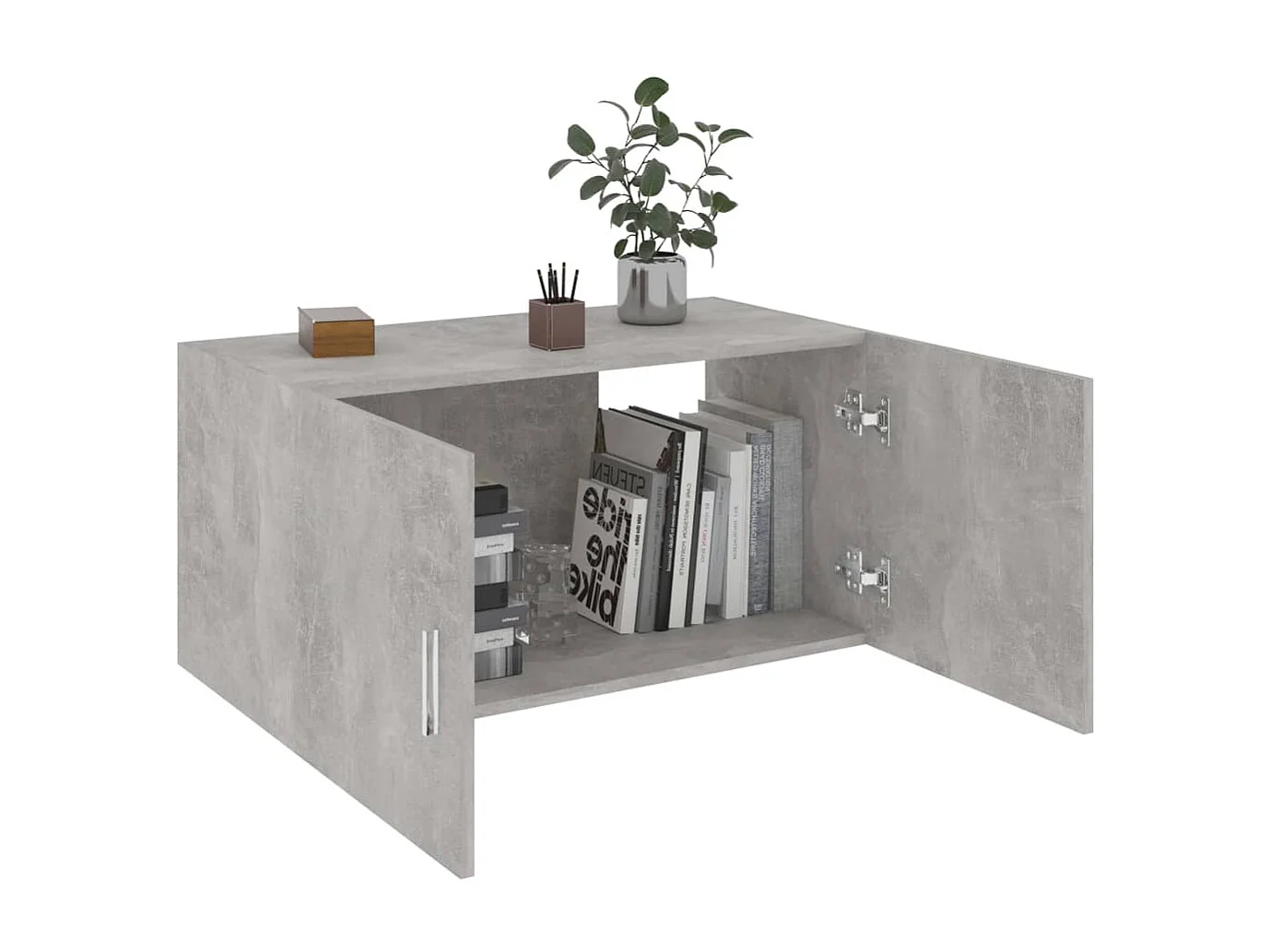 Hangkast 80x39x40 cm bewerkt hout betongrijs