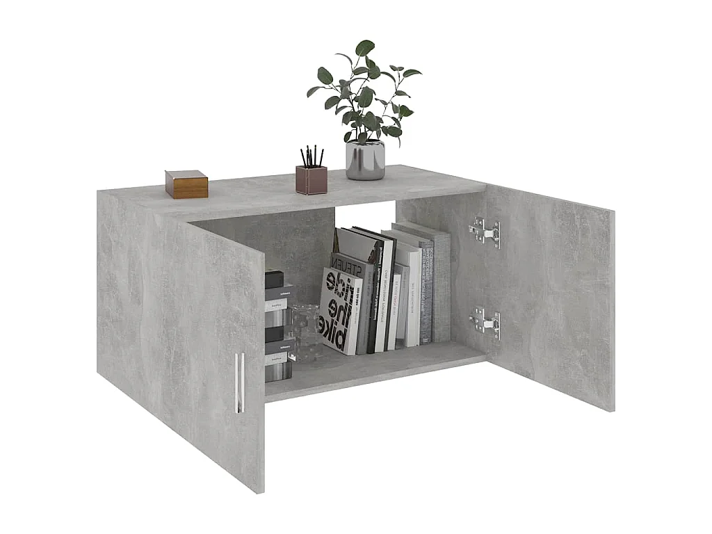 Armoire murale Gris béton 80x39x40 cm Bois d'ingénierie