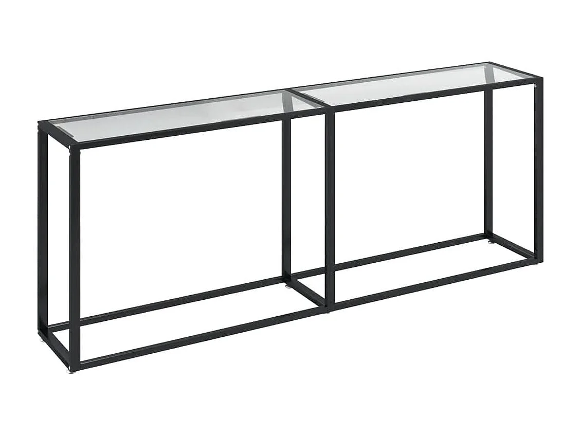 Wandtafel 200x35x75,5 cm gehard glas transparant