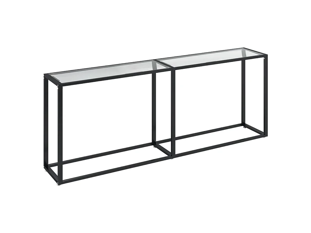 Tavolo Consolle Trasparente 200x35x75,5 cm in Vetro Temperato