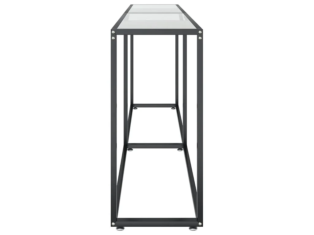 Tavolo Consolle Trasparente 200x35x75,5 cm in Vetro Temperato