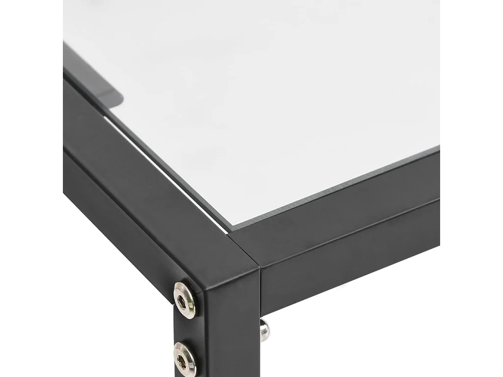 Tavolo Consolle Trasparente 200x35x75,5 cm in Vetro Temperato