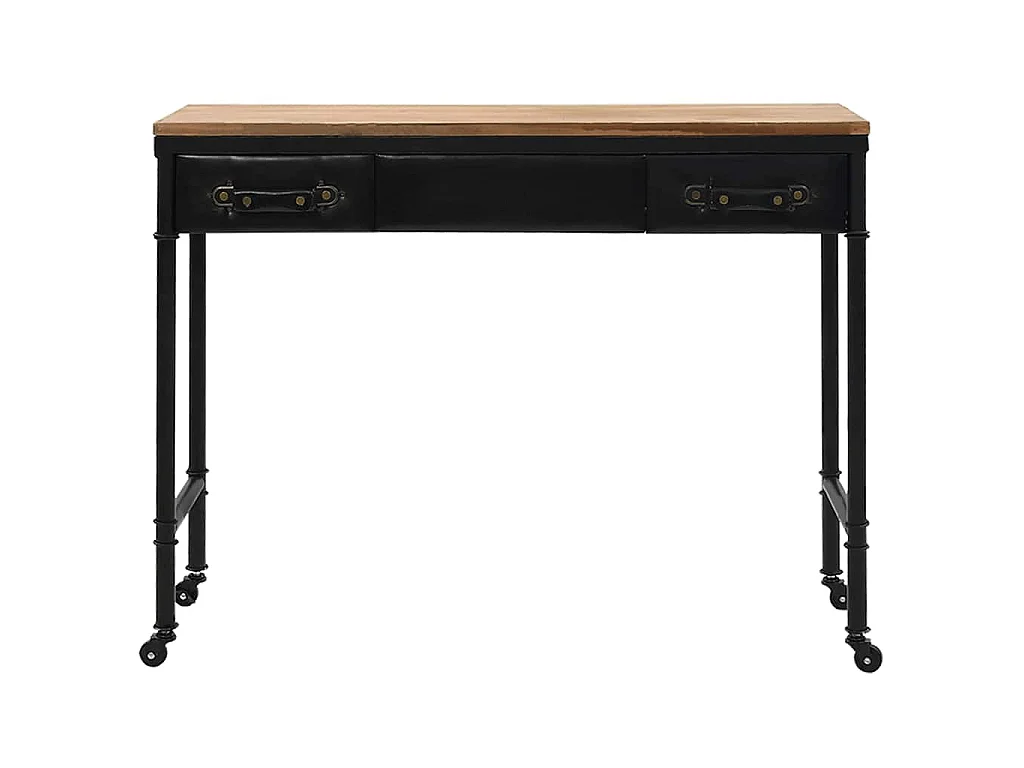 Table console MDF et bois de sapin 100 x 33,5 x 80 cm
