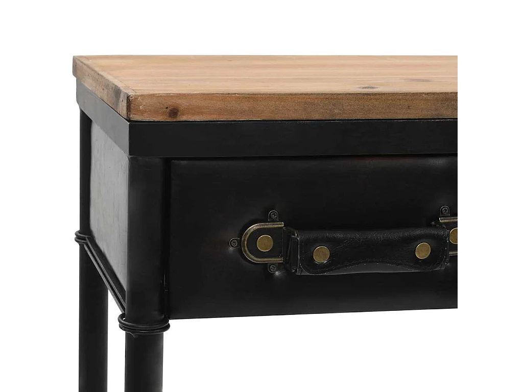 Table console MDF et bois de sapin 100 x 33,5 x 80 cm
