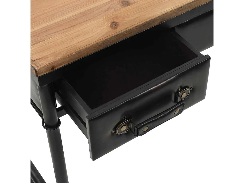 Table console MDF et bois de sapin 100 x 33,5 x 80 cm