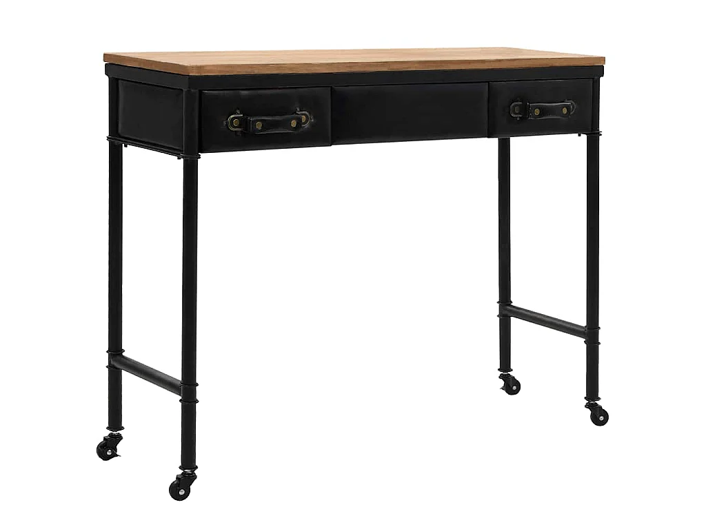 Table console MDF et bois de sapin 100 x 33,5 x 80 cm