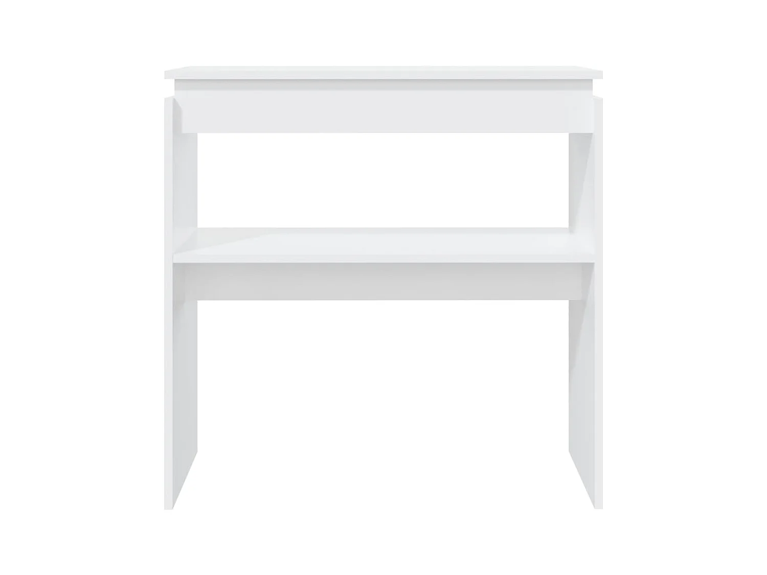 Tavolino Consolle Bianco 80x30x80 cm in Legno Multistrato