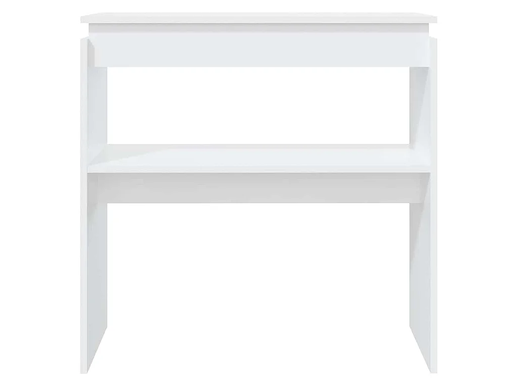 Table console blanc 80x30x80 cm bois d'ingénierie