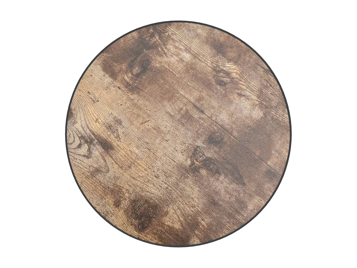 Mesa de centro Ø35 cm MDF preto e amarelo