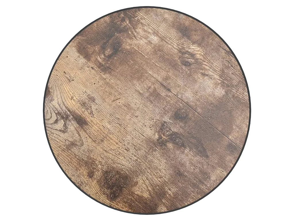 Table à thé Noir et jaune Ø35 cm MDF