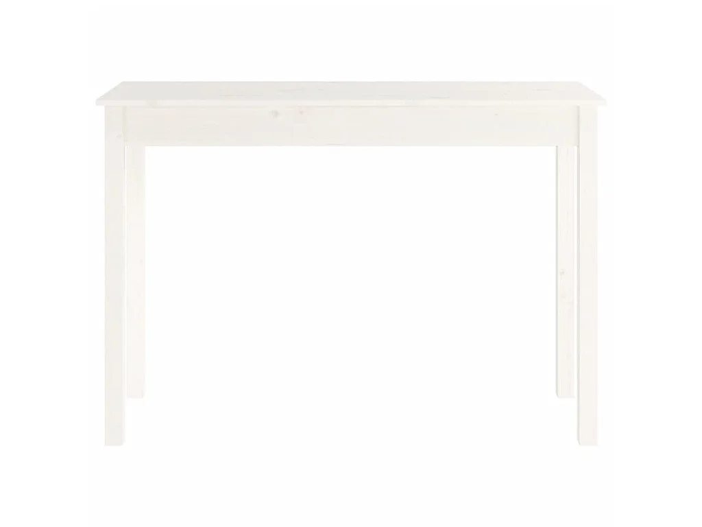 Table console Blanc 110x40x75 cm Bois massif de pin