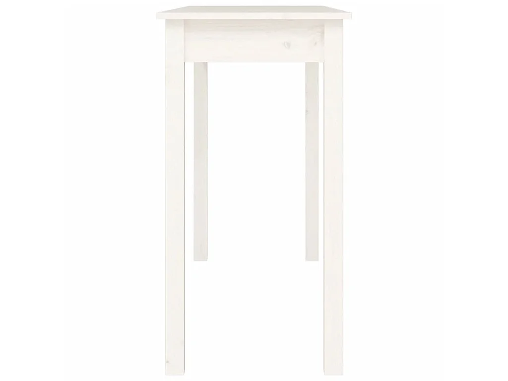 Table console Blanc 110x40x75 cm Bois massif de pin