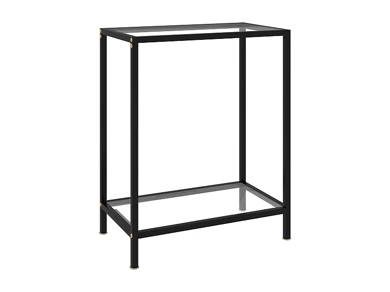 Mesa consola vidrio templado transparente 60x35x75 cm