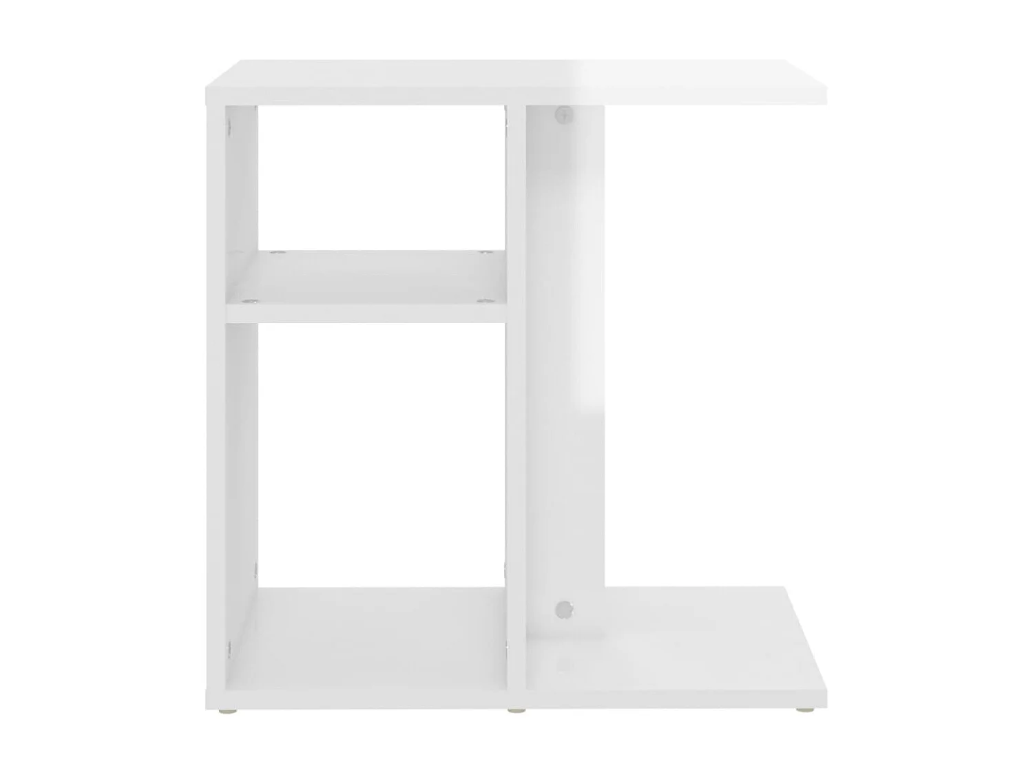 Table d'appoint Blanc brillant 50x30x50 cm Aggloméré