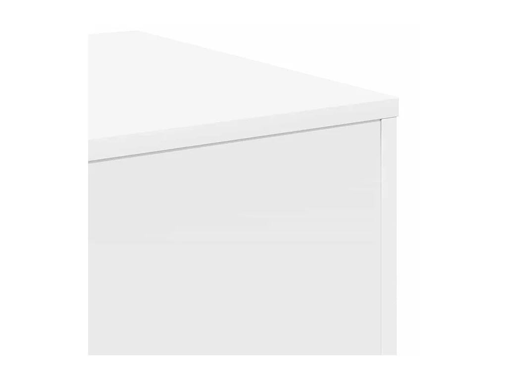 Tables d'appoint 3 pièces en bois d'ingénierie blanc