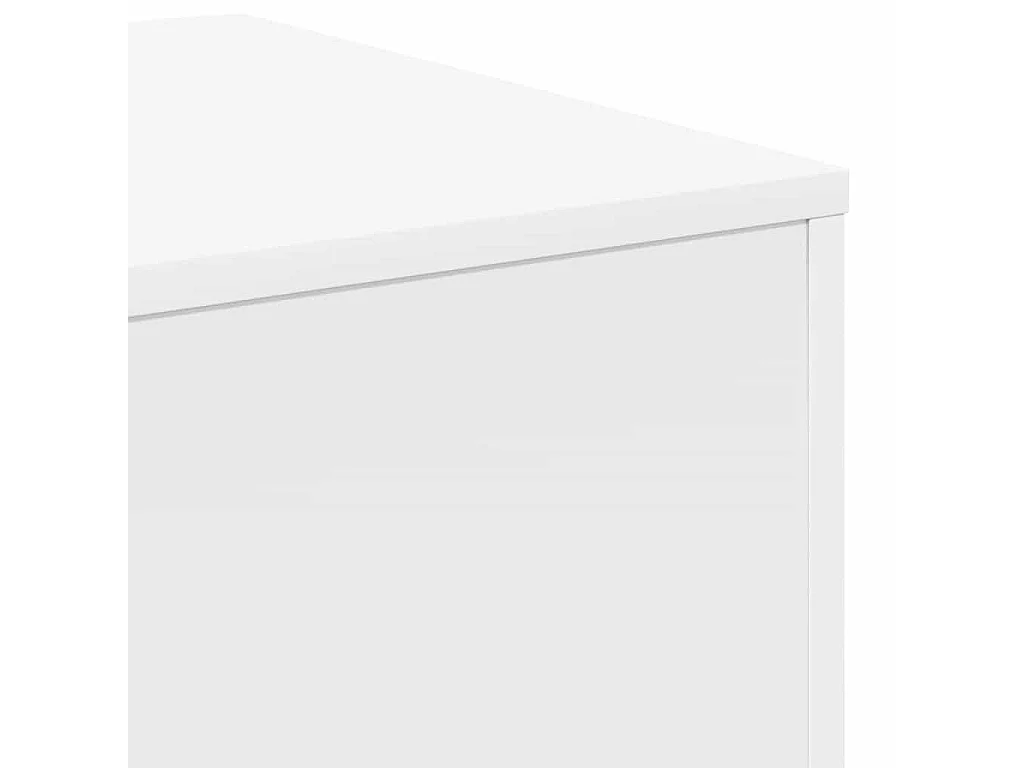 Tables d'appoint 3 pièces en bois d'ingénierie blanc