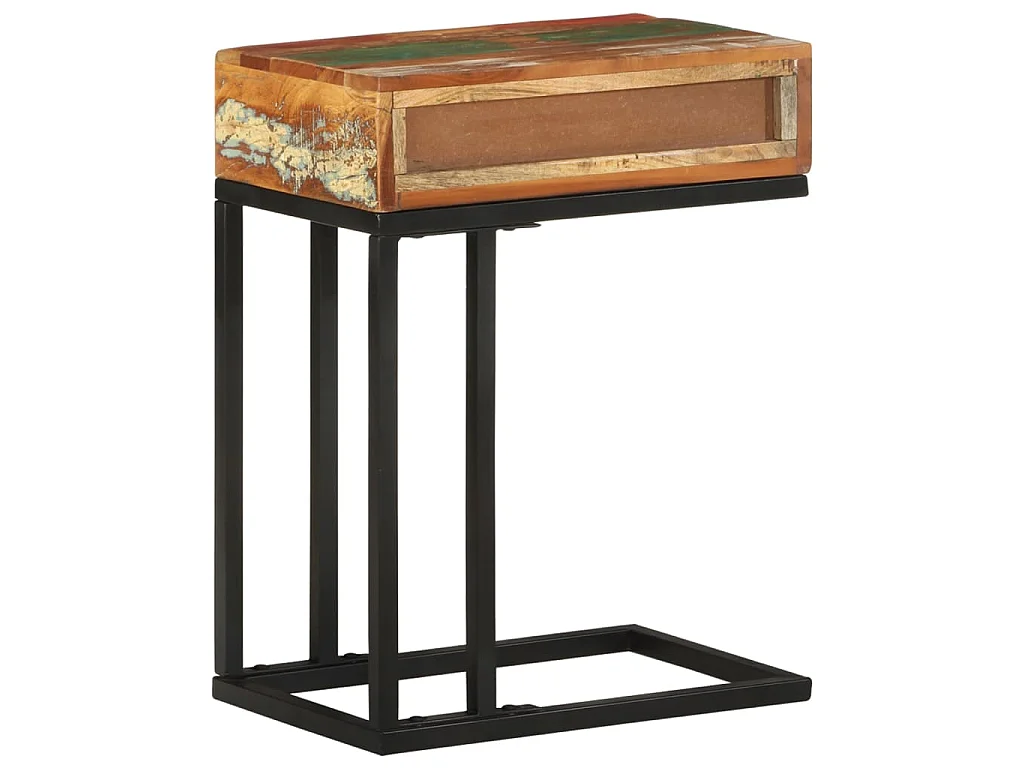 Bijzettafel U-vormig 45x30x61 cm massief gerecycled hout
