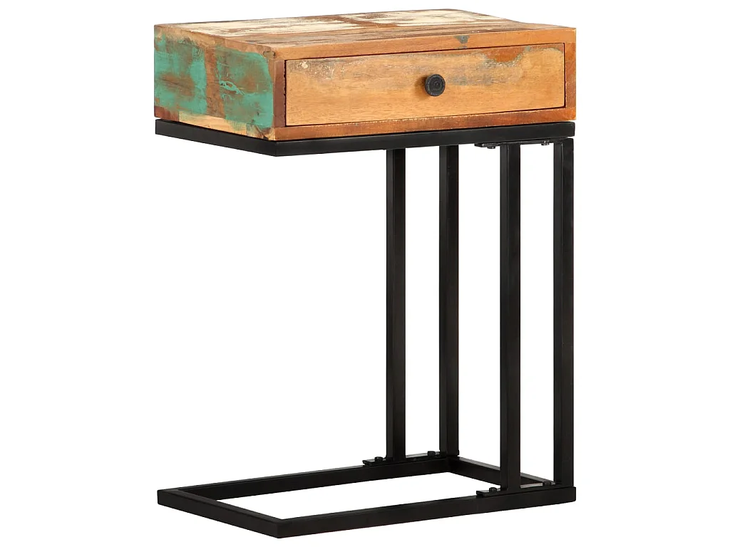 Bijzettafel U-vormig 45x30x61 cm massief gerecycled hout