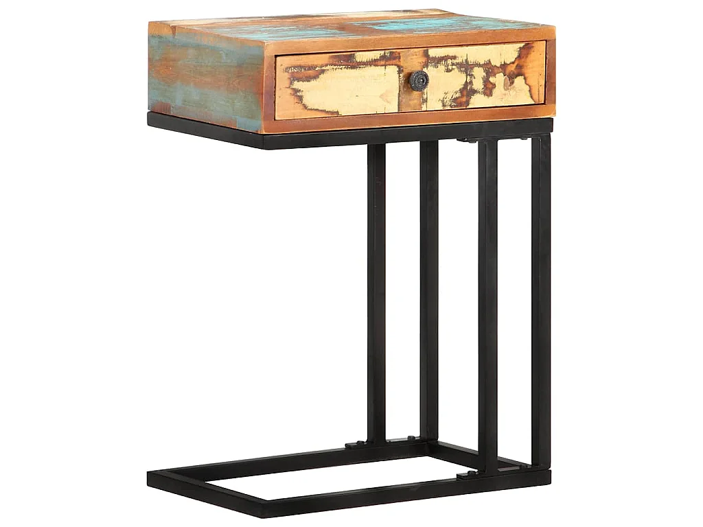Table d'appoint en U 45x30x61 cm Bois de récupération massif