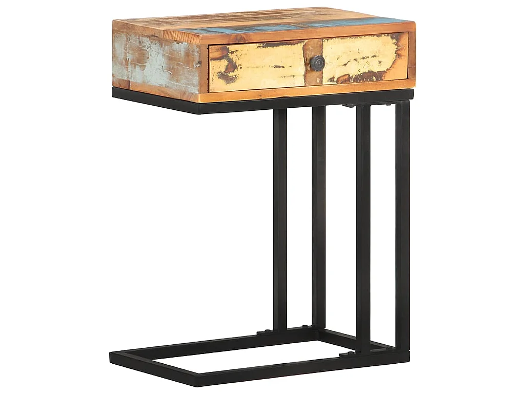 Table d'appoint en U 45x30x61 cm Bois de récupération massif